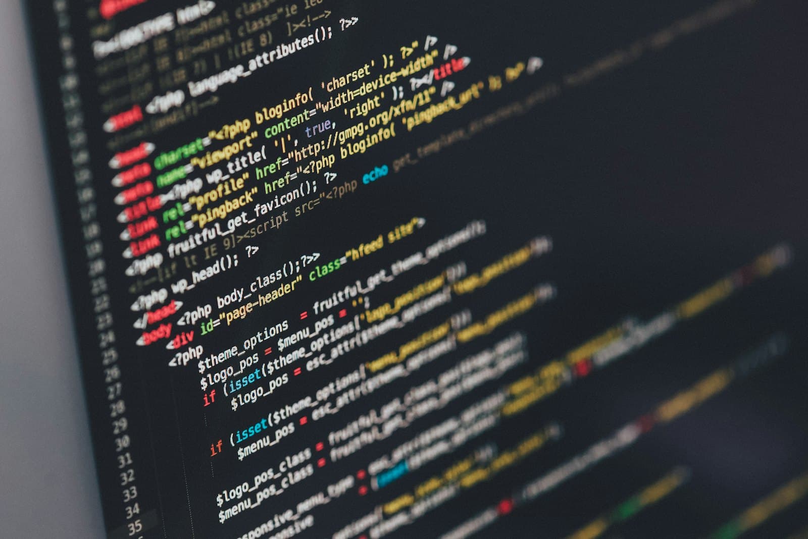 Developer reviewing code on screen